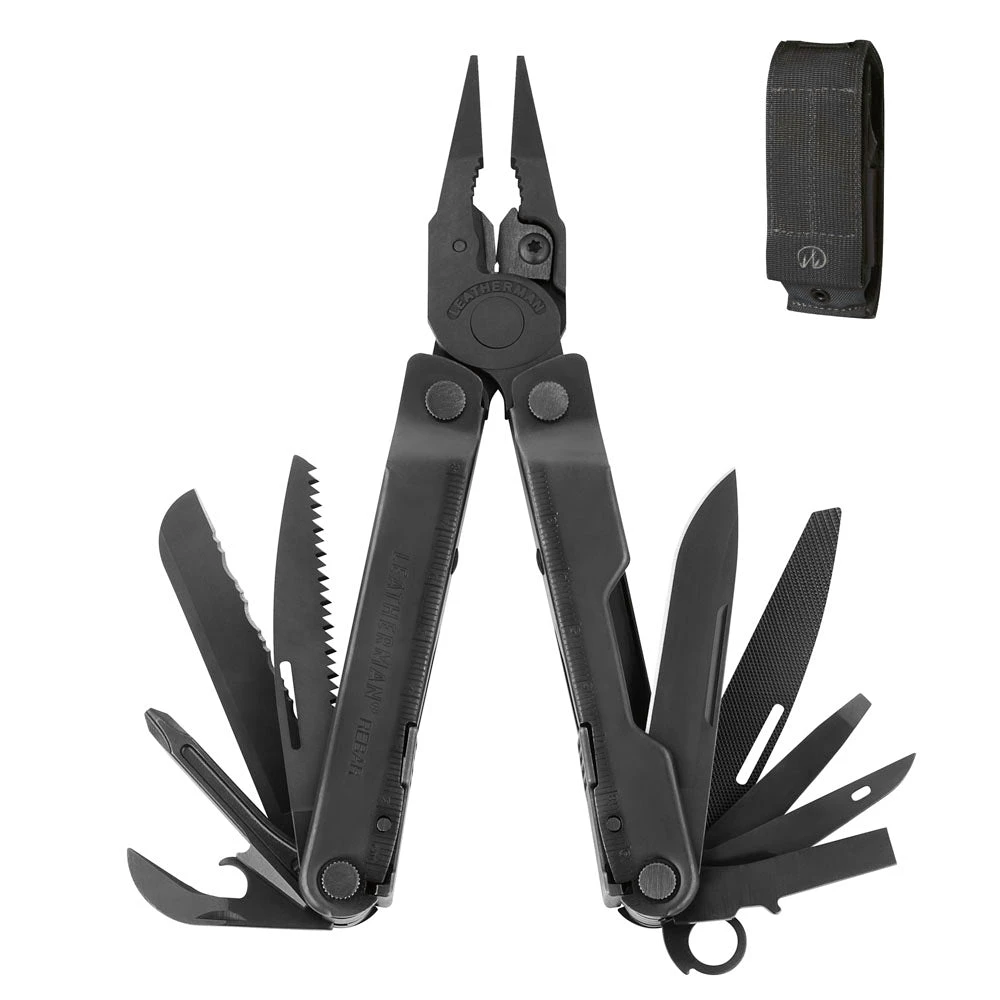 Leatherman Rebar Black Multi-Tool With Black MOLLE Sheath