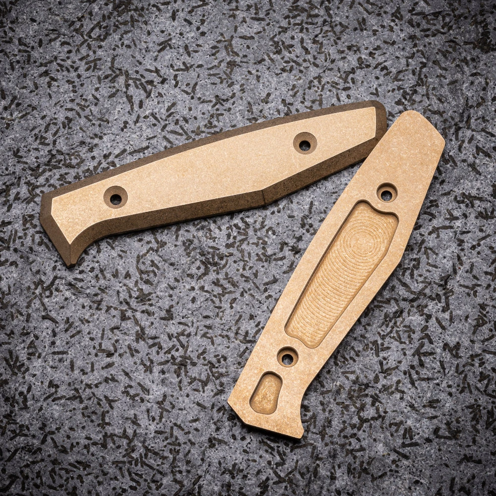 Daily Customs Bronzed Aluminum Handles For The Boker AK1 Daily Knife