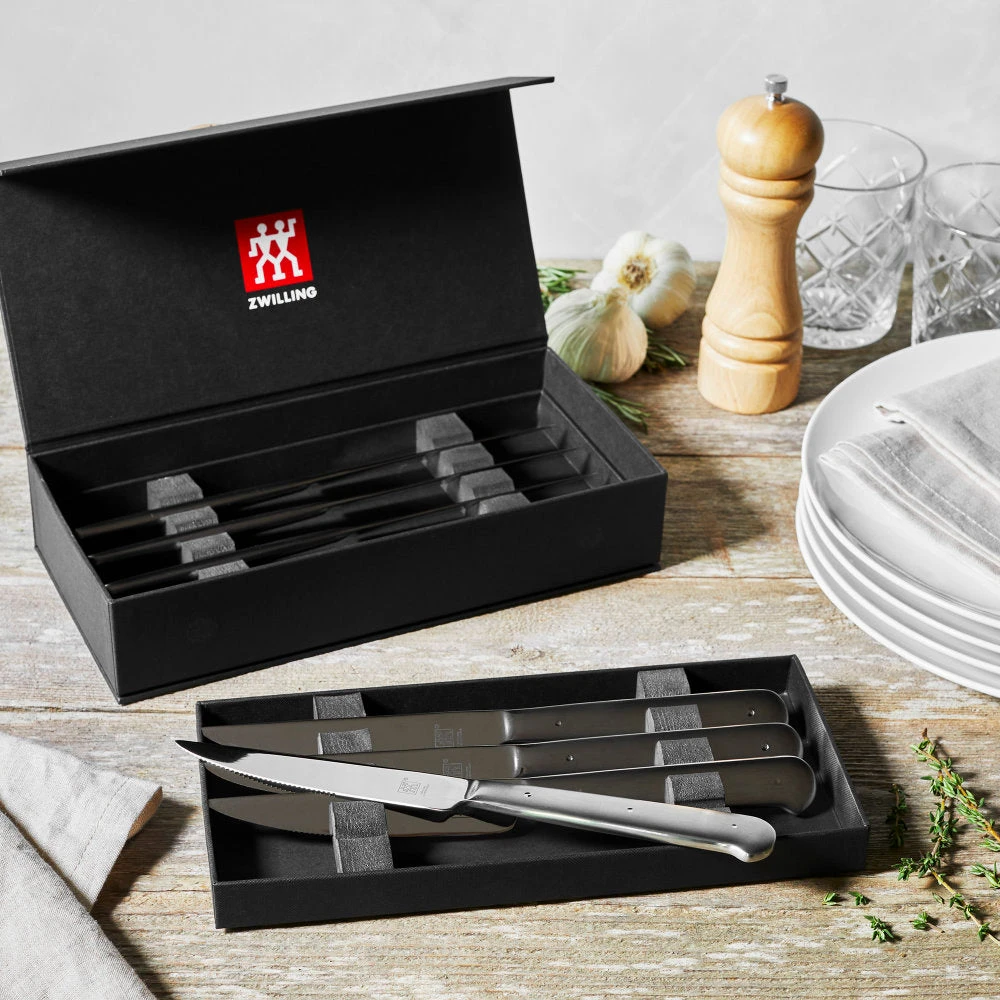 TWIN Stainless Steel 8-Piece Porterhouse Steak Knife Set By Zwilling J.A. Henckels - Image 3